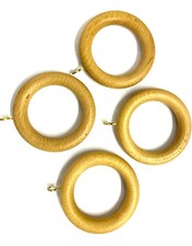 Wooden Curtain Rings (x 4) -