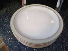 DENBY LINEN CREAM SALAD PLATES X 6