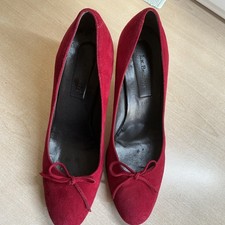 LK Bennett Red Suede Court