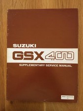 Suzuki GSX400 supplementary service manual workshop Printed 1981     