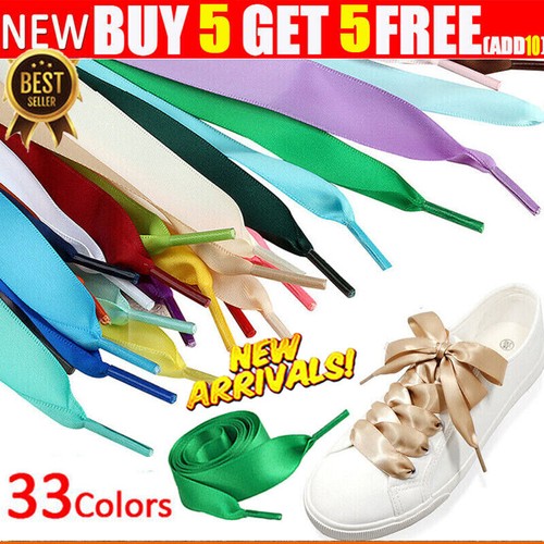 Satin ribbon flat wide shoe - satin,