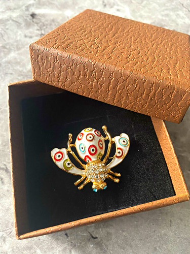 Multicolour enamel spider - multicolour,