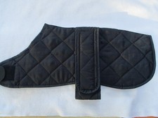CLEARANCE   14"  3 cm Dog Coat Lightweight Black Quilted House/Base/ Coat