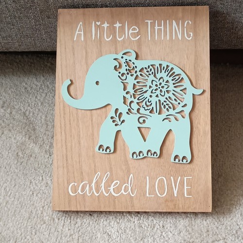 Elephant picture box wooden - box,