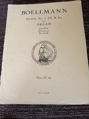 Boellmann suite for organ - for,