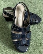 Pavers Navy Patent Leather