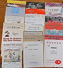 Collection of Individual Vintage Piano Music  Scores (Save with multi buys (BLR)