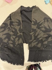 Alexander McQueen Wool Scarf Swallow Design / Wrap / Shawl