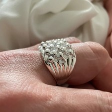 Exquisite 18K White Gold Over Men's Five Keeper Ring Remarkable Piece Jewelry