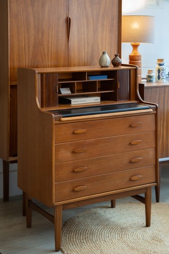 Mid century teak bureau - teak,