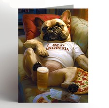 French bulldog birthday card - birthday,