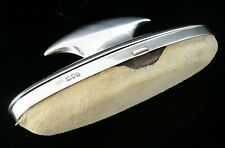 Novelty Large Antique Sterling Silver Nail Buffer Manicure Box Case, London 1914