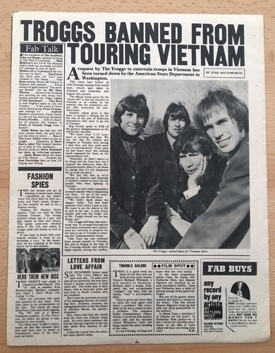 Troggs banned from viet nam - troggs,