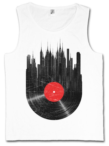 Vinyl city tank top - vinyl,