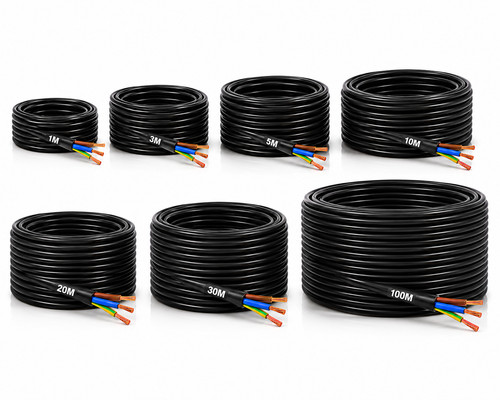 Black pond electrical cable - black,