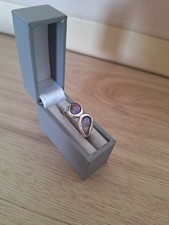 Stunning Ortak Simply Stylish Silver and Purple Enamel Ring. Size K