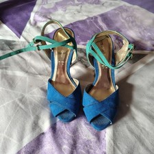Royal blue 5"heel sandals with