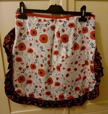  Retro Half Apron, Poppies