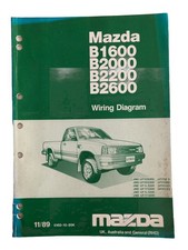 Mazda B1600 B2000 B2200 B2600 Wiring Diagram R.H.D Markets Factory Original 1989