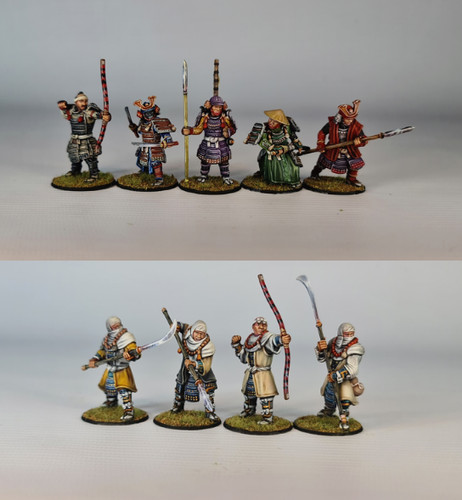 Samurai and warrior monk - and,