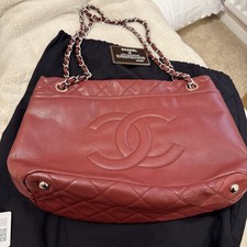 Chanel Caviar Burgundy Tote