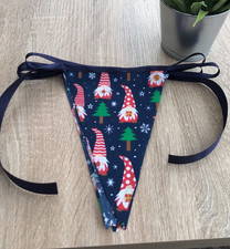 CHRISTMAS BUNTING, FESTIVE GONKS, 2.5 Metres, 7 flags, red/navy