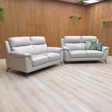 Furniture Village ‘Contempo’ 2 + 2 Seater Sofa Set Grey Suede Fabric RRP £2200