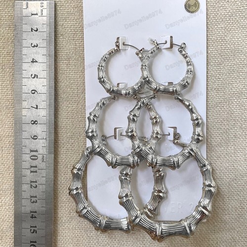 Pairs hoops gold silvertone - 3,
