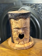 Green Man Bird Box Carved