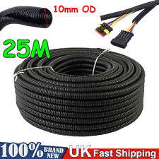 10mm Split Loom Wire Tubing Flexible Conduit Hose Cover Car 25M Cable Harness UK