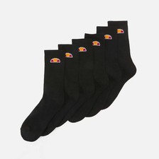 Ellesse Tamuna 6 Pack Crew Socks - Black