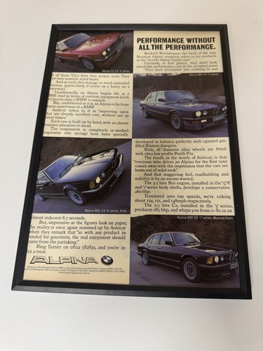 Framed original 1985 e30 - framed,