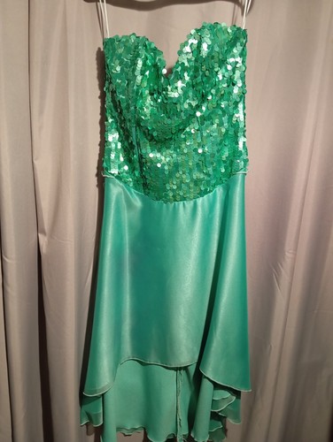 Charas green satin sequin - green,