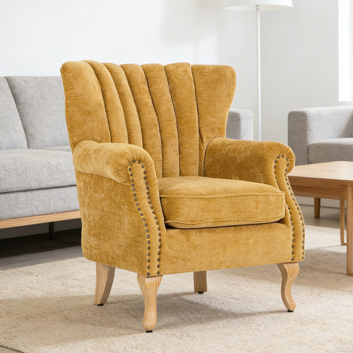 Occasional chenille armchair - occasional,