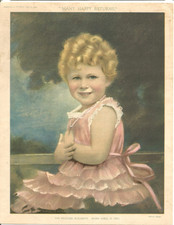 1929 ORIGINAL VINTAGE ROYAL FAMILY BRITISH QUEEN ELIZABETH II CHILD PICTURE