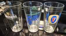 Lot of 3 Pint Glasses Rolling