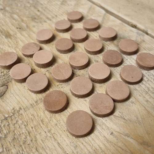 19mm thick leather discs veg - thick,