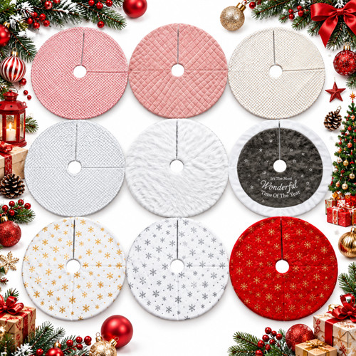 Tree base round velvet sequin - base,