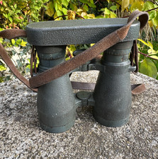 WW1 GERMAN GOERZ BINOCULARS + STRAP & LENS & COVERS 90% ORIGINAL FINISH SUPERB.