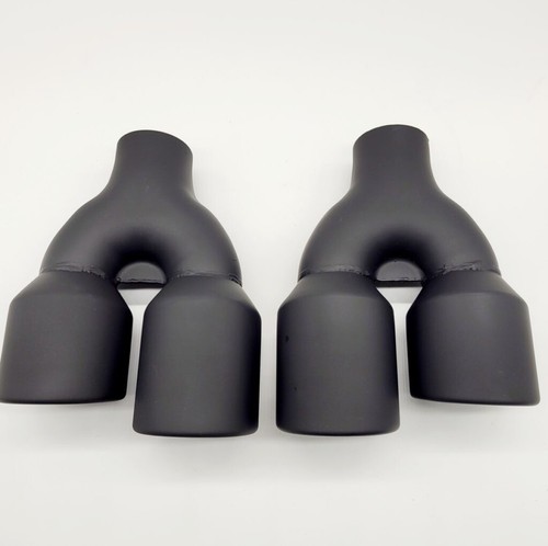 Pair matte black exhaust - pair,