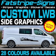 to fit FORD CUSTOM LWB GRAPHICS STICKERS DECALS CAMPER VAN MOTORHOME