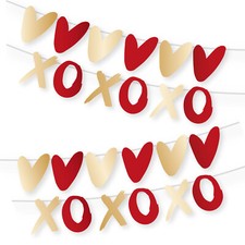 Heart Banner Garland Decoration Engagement Hen Party Heart Hugs Kisses XOXO