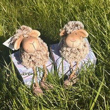 Set of TWO Cute Grey Sheep