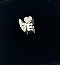 Authentic Pandora LOVE Letter Word Charm - White CZ