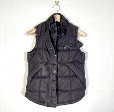 Superdry Gilet Black Womens Size Small Motorcycle Body Warmer Bodywarmer