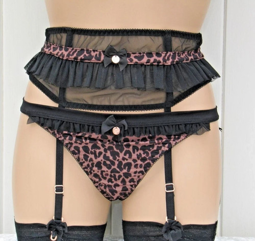 Suspender belt and - suspender, thong