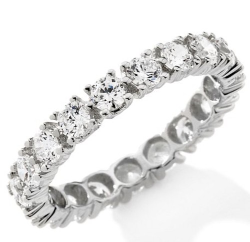 White gold diamonique cz - 14,