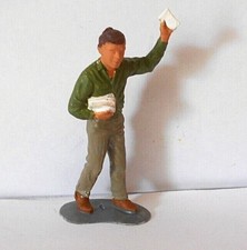 Scalextric slot car figure race day programme seller scenery accessory