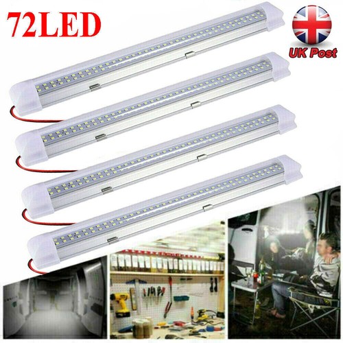 12v 72led tube strip lights - 4x,