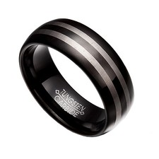 Black & Gray Tungsten Carbide
